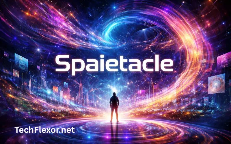 Spaietacle futuristic digital concept showing immersive technology, creativity, and innovation in a virtual environment